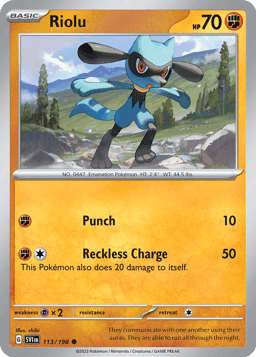 Riolu - 113/198 (Reverse Holofoil • NM)