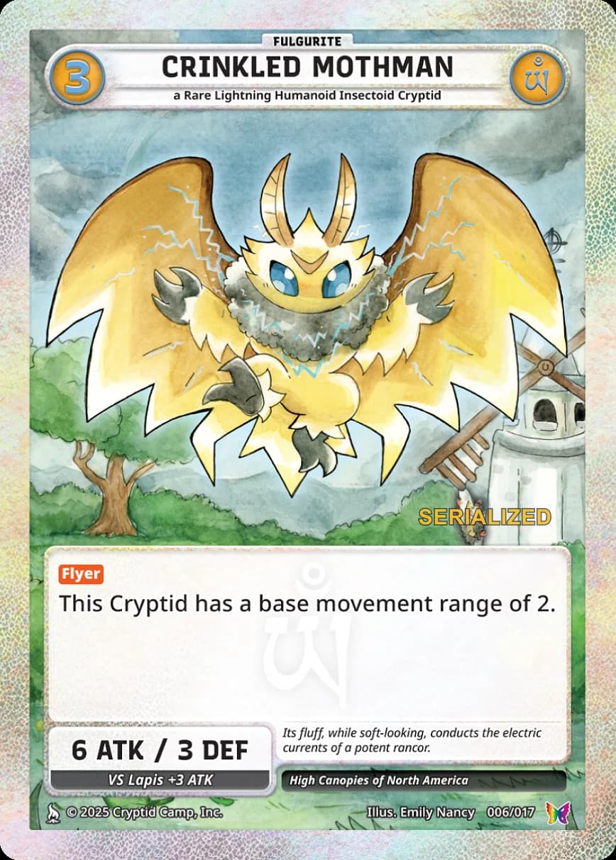 Crinkled Mothman (Normal / Serialized)