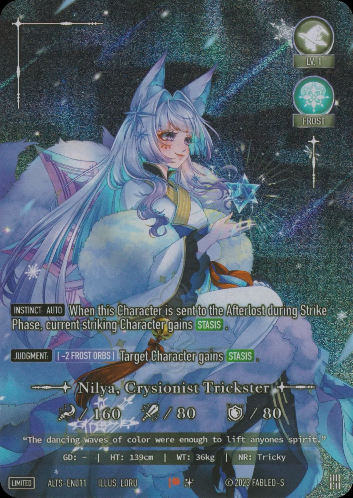 "Nilya, Crysionist Trickster" (Purple Shard Variant)