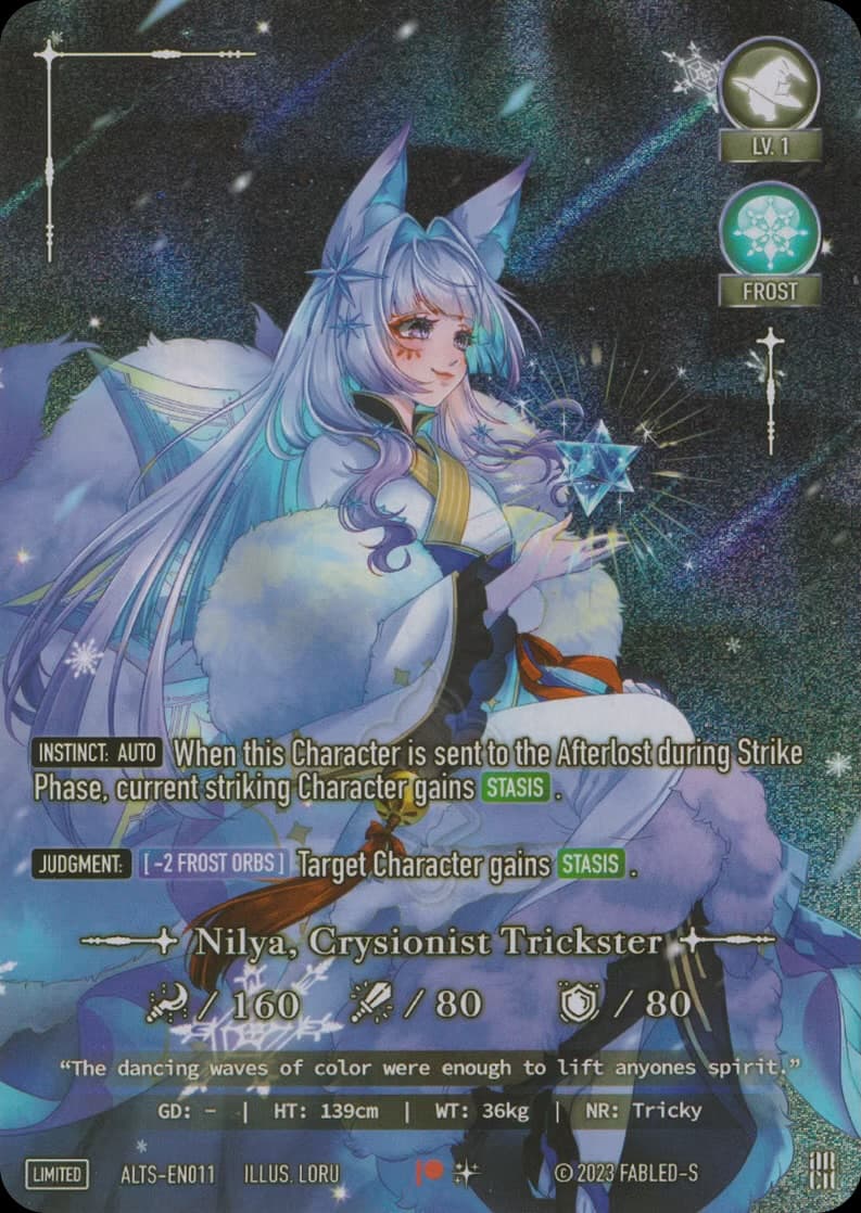 "Nilya, Crysionist Trickster" (Blue Shard Variant)