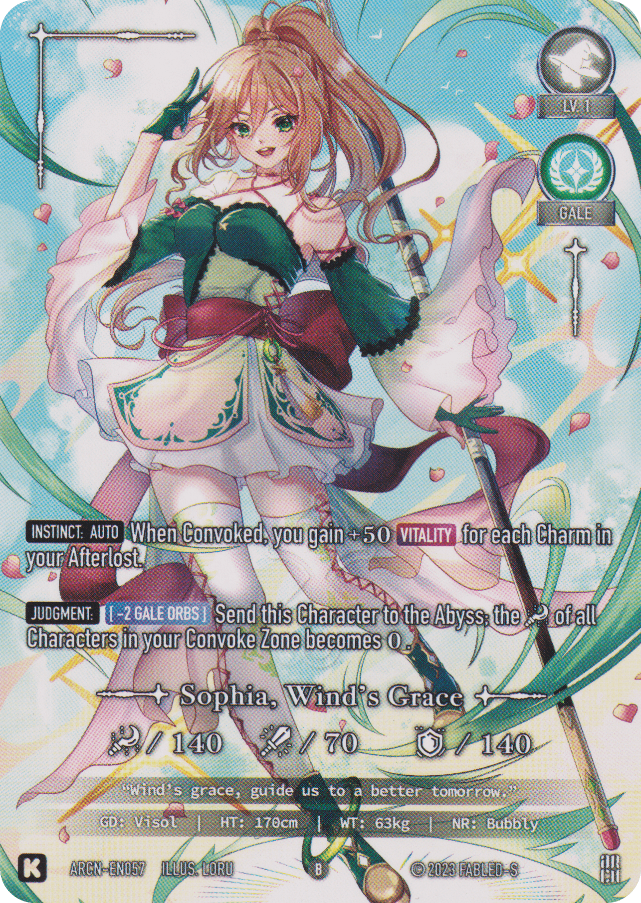 Sophia, Wind's Grace