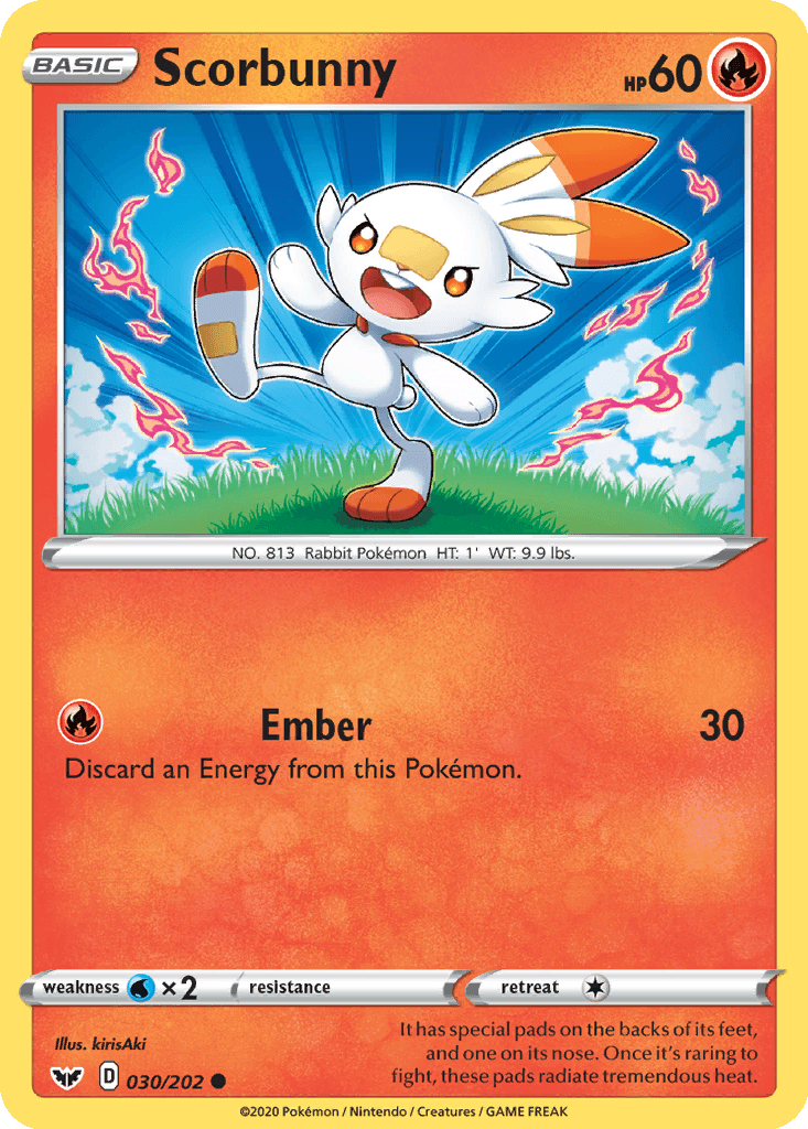 Scorbunny - 030/202 (Cosmos Holo) (Holofoil • NM)