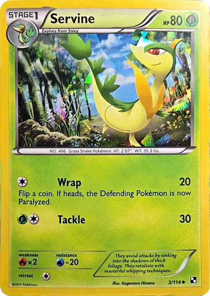 Servine - 3/114 (Cracked Ice Holo) (Holofoil • NM)